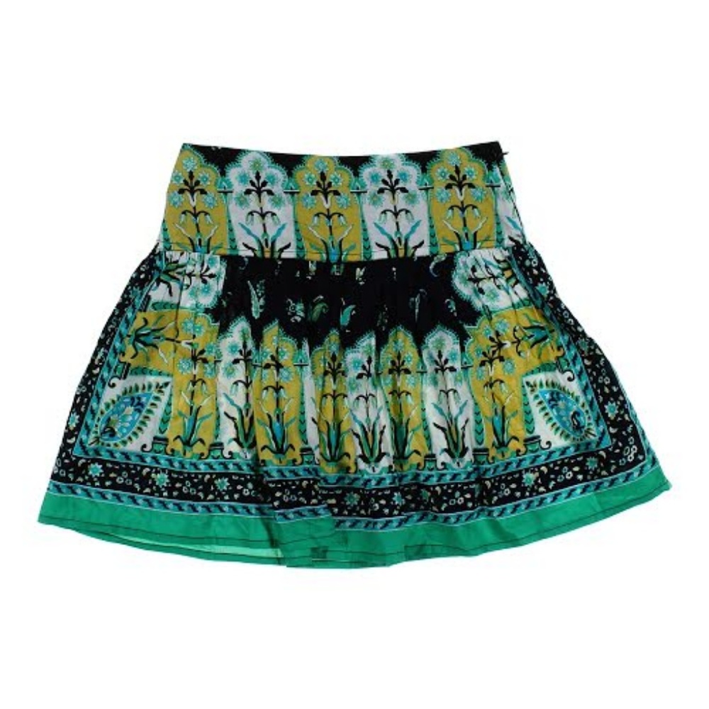 Kersh Printed Mini Skirt Boho Beach Cover-Up Size S/P EUC